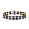 Image 3 : 30.12 ctw Sapphire & Diamond Bracelet 14K Yellow Gold - REF-336X4A