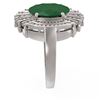Image 2 : 7.72 ctw Emerald & Diamond Ring 18K White Gold - REF-263M6G