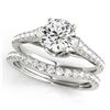 Image 1 : 1.79 ctw Certified VS/SI Diamond 2pc Wedding Set 14k White Gold - REF-313K6Y