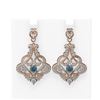 Image 1 : 5.13 ctw Intense Blue Diamond Earrings 18K Rose Gold - REF-469G6W