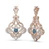 Image 2 : 5.13 ctw Intense Blue Diamond Earrings 18K Rose Gold - REF-469G6W