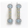 Image 1 : 12.82 ctw Sky Topaz & Diamond Earrings 14K Yellow Gold - REF-172M8G