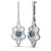 Image 2 : 2.74 ctw Intense Blue Diamond Earrings 18K White Gold - REF-258N2F