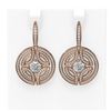 Image 1 : 3.36 ctw Diamond Earrings 18K Rose Gold - REF-540G8W