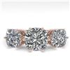 Image 1 : 2.0 ctw Past Present Future VS/SI Cushion Diamond Ring 18k Rose Gold - REF-435N2F