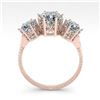 Image 3 : 2.0 ctw Past Present Future VS/SI Cushion Diamond Ring 18k Rose Gold - REF-435N2F