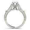 Image 2 : 1 ctw Certified VS/SI Diamond Antique Ring 18k White Gold - REF-160N6F