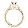 Image 3 : 0.67 ctw Certified VS/SI Diamond 2pc Wedding Set Antique 14k Yellow Gold - REF-80R5K