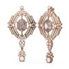 Image 2 : 10.64 ctw Morganite & Diamond Earrings 18K Rose Gold - REF-627W3H