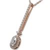 Image 3 : 1.3 ctw Oval Cut Diamond Designer Necklace 18K Rose Gold - REF-157X2A