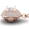 Image 3 : 1.60 ctw Princess VS/SI Diamond Art Deco Micro Necklace 14k Rose Gold - REF-374Y8X