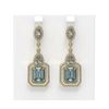 Image 1 : 13.73 ctw Aquamarine & Diamond Earrings 18K Yellow Gold - REF-872K8Y