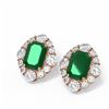Image 3 : 16.12 ctw Emerald & Diamond Earrings 18K Rose Gold - REF-654H5R