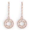 Image 1 : 1.0 ctw Certified VS/SI Diamond Earrings 14k Rose Gold - REF-109R3K