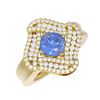 Image 3 : 3.47 ctw Tanzanite & Diamond Ring 18K Yellow Gold - REF-272W8H