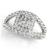 Image 2 : 1.85 ctw Certified VS/SI Princess Diamond Halo Ring 18k White Gold - REF-196A2N