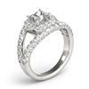 Image 3 : 1.85 ctw Certified VS/SI Princess Diamond Halo Ring 18k White Gold - REF-196A2N