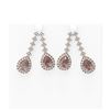 Image 1 : 13.05 ctw Morganite & Diamond Earrings 18K Rose Gold - REF-581H8R