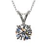 Image 1 : 0.72 ctw Certified Quality Diamond Solitaire Necklace 10k White Gold - REF-61K8Y