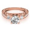 Image 1 : 1.15 ctw Certified VS/SI Diamond Antique Ring 18k Rose Gold - REF-168G4W