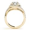 Image 3 : 2.01 ctw Certified VS/SI Diamond 2pc Wedding Set Halo 14k Yellow Gold - REF-319F4M