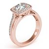 Image 3 : 1.33 ctw Certified VS/SI Diamond Halo Ring 18k Rose Gold - REF-296W6H