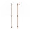 Image 3 : 1.5 ctw Marquise Diamond Station Earrings 18K Rose Gold - REF-229Y8X