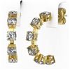 Image 3 : 4 ctw Cushion Cut Diamond Designer Earrings 18K Yellow Gold - REF-455N3F