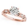 Image 2 : 0.71 ctw Certified VS/SI Diamond 2pc Wedding Set Antique 14k Rose Gold - REF-100K3Y