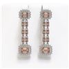 Image 1 : 10.92 ctw Morganite & Diamond Earrings 14K White Gold - REF-290Y5X