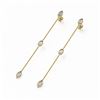 Image 1 : 2 ctw Marquise Diamond Station Earrings 18K Yellow Gold - REF-314N9F
