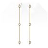 Image 2 : 2 ctw Marquise Diamond Station Earrings 18K Yellow Gold - REF-314N9F