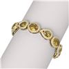 Image 2 : 29.75 ctw Canary Citrine & Diamond Bracelet 18K Yellow Gold - REF-851Y3X