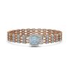 Image 1 : 23.78 ctw Aquamarine & Diamond Bracelet 14K Rose Gold - REF-306H9R