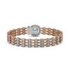 Image 3 : 23.78 ctw Aquamarine & Diamond Bracelet 14K Rose Gold - REF-306H9R