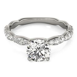 1.15 ctw Certified VS/SI Diamond Ring 18k White Gold - REF-140H2R