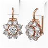 Image 3 : 1.82 ctw Diamond Designer Earrings 18K Rose Gold - REF-132N8F