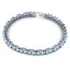 Image 2 : 21.2 ctw Aquamarine & VS/SI Diamond Eternity Bracelet 10k White Gold - REF-263G6W