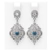 Image 1 : 5.85 ctw Intense Blue Diamond Earrings 18K White Gold - REF-528F2M