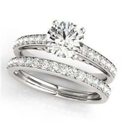 1.91 ctw Certified VS/SI Diamond 2pc Wedding Set 14k White Gold - REF-334K3Y