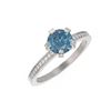 Image 3 : 1.35 ctw Intense Blue Diamond Ring 18K White Gold - REF-201X8A