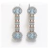 Image 1 : 10.4 ctw Aquamarine & Diamond Earrings 14K Rose Gold - REF-236X4A