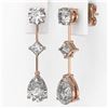 Image 3 : 2.32 ctw Pear Cut Diamond Designer Earrings 18K Rose Gold - REF-312H8R