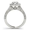 Image 3 : 1.81 ctw Certified VS/SI Diamond 2pc Wedding Set Halo 14k White Gold - REF-185W8H