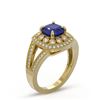 Image 2 : 2.69 ctw Certified Sapphire & Diamond Victorian Ring 14K Yellow Gold - REF-99F3M