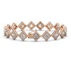 Image 2 : 13.5 ctw Princess Cut Diamond Micro Pave Bracelet 18K Rose Gold - REF-1881M3G