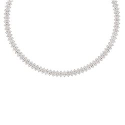 20 ctw Certified SI/I Diamond Necklace 18K Rose Gold - REF-1170Y2X