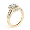 Image 3 : 1.5 ctw Certified VS/SI Diamond Halo Ring 18k Yellow Gold - REF-187H2R