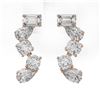 Image 2 : 2.7 ctw Mix Cut Diamonds Designer Earrings 18K Rose Gold - REF-375R3K