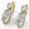 Image 1 : 1.8 ctw Marquise Cut Diamond Designer Earrings 18K Yellow Gold - REF-259X3A